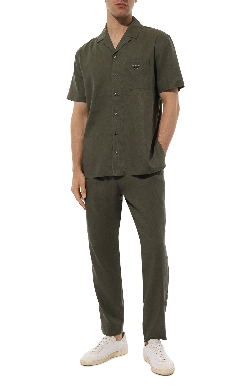 Рубашка изо льна и вискозы EMPORIO ARMANI, арт. 211880/4R467, фото 2