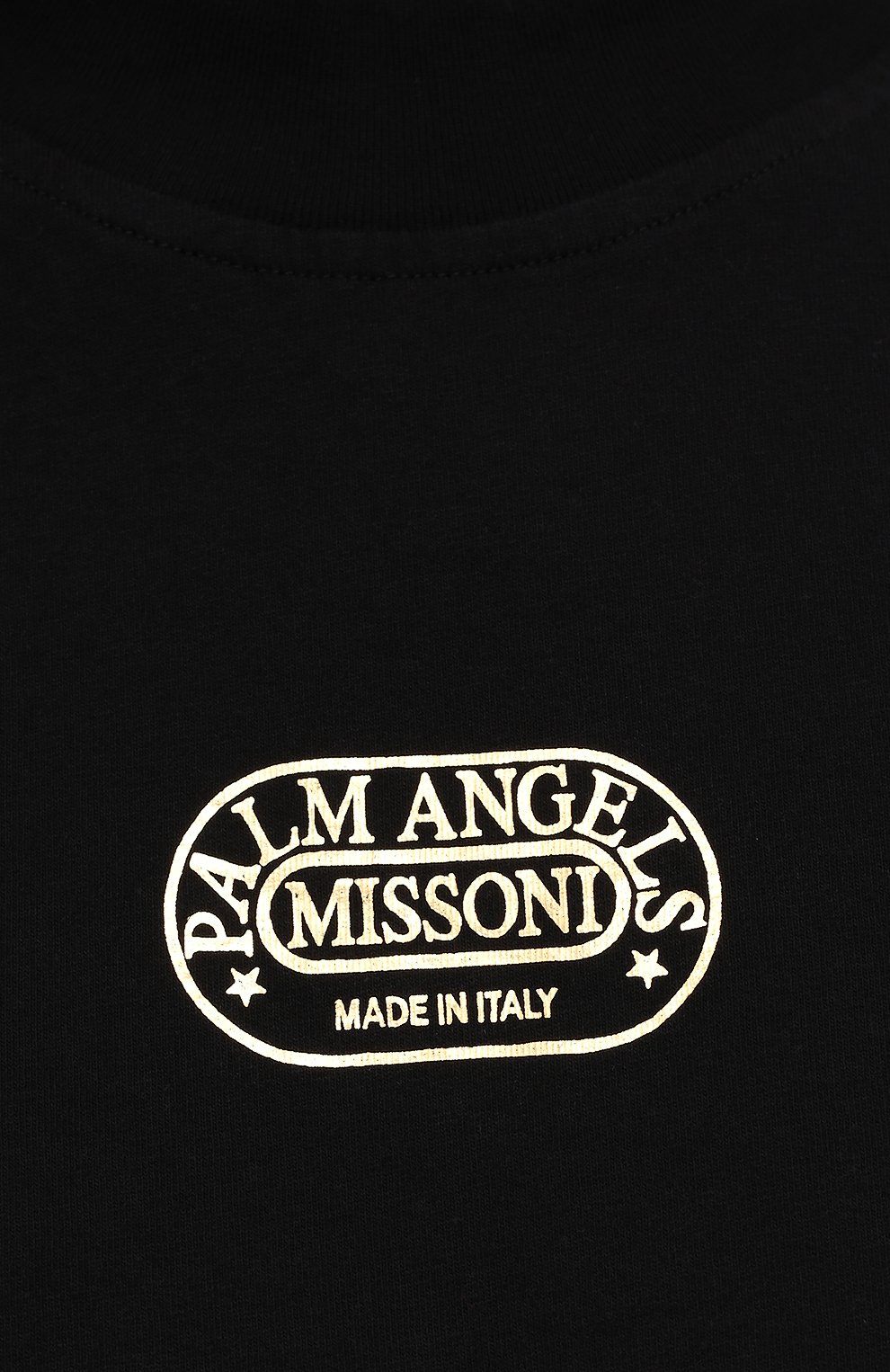 Хлопковая футболка palm angels x missoni PALM ANGELS черного цвета по цене 31650 руб., арт. PWAA040F21JER0011018, фото 5 Хлопковая футболка palm angels x missoni PALM ANGELS, арт. PWAA040F21JER0011018, фото 5
