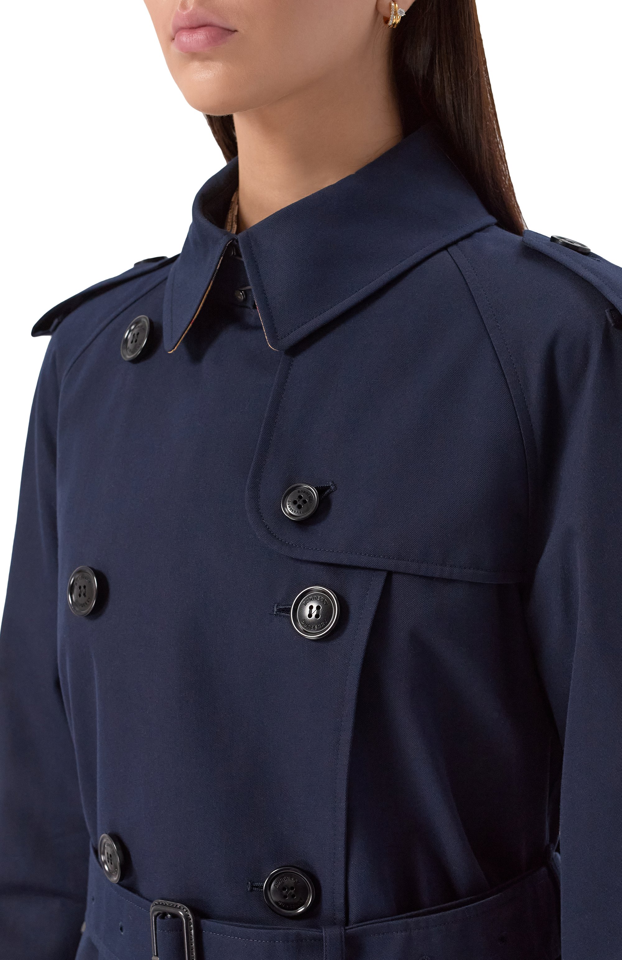 Хлопковый тренч BURBERRY темно-синего цвета по цене 331000 руб., арт. 8059242, фото 5 Хлопковый тренч BURBERRY, арт. 8059242, фото 5