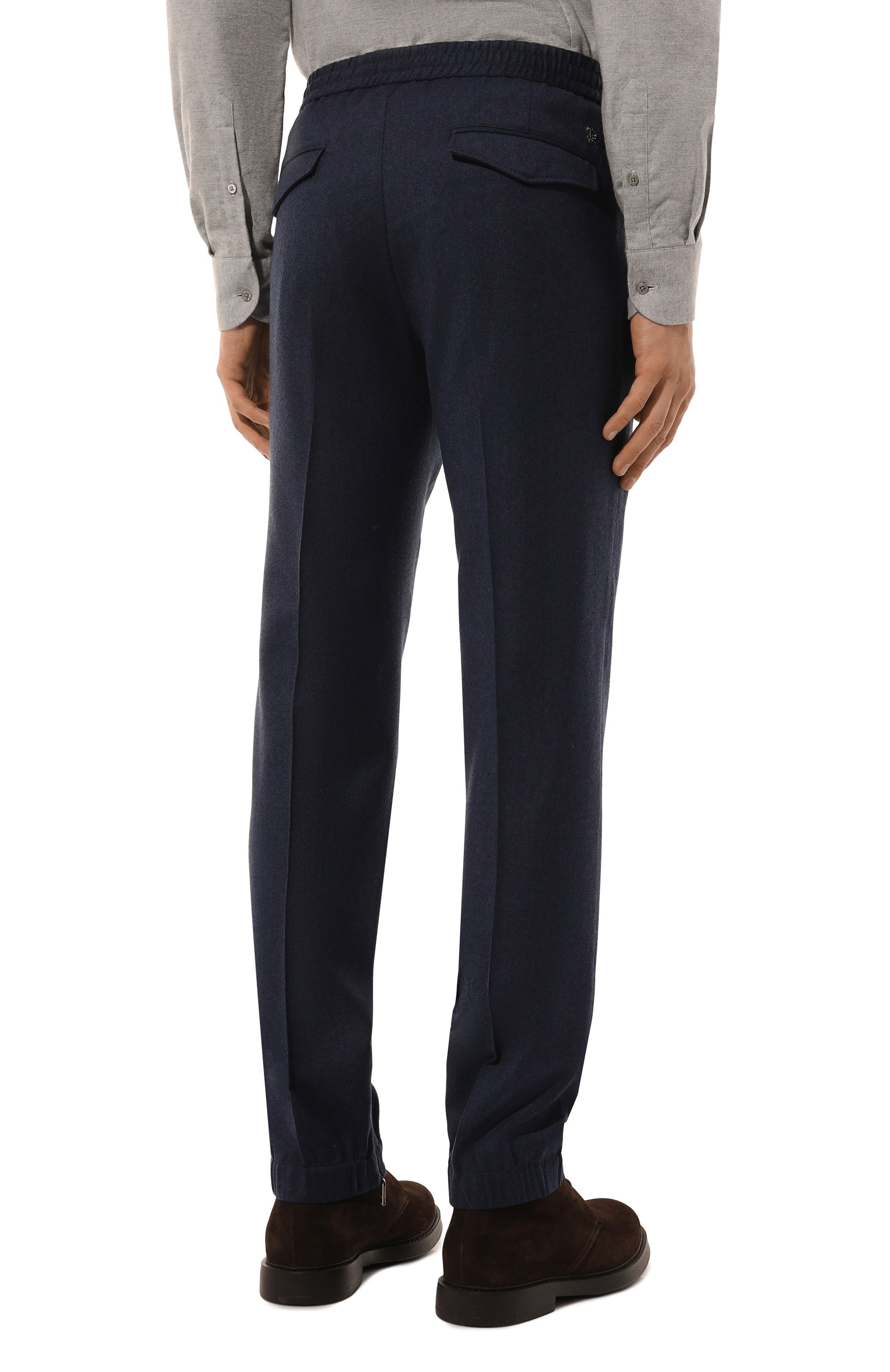 Шерстяные джоггеры STEFANO RICCI темно-синего цвета по цене 105000 руб., арт. M1T4300080/W0004R, фото 4 Шерстяные джоггеры STEFANO RICCI, арт. M1T4300080/W0004R, фото 4