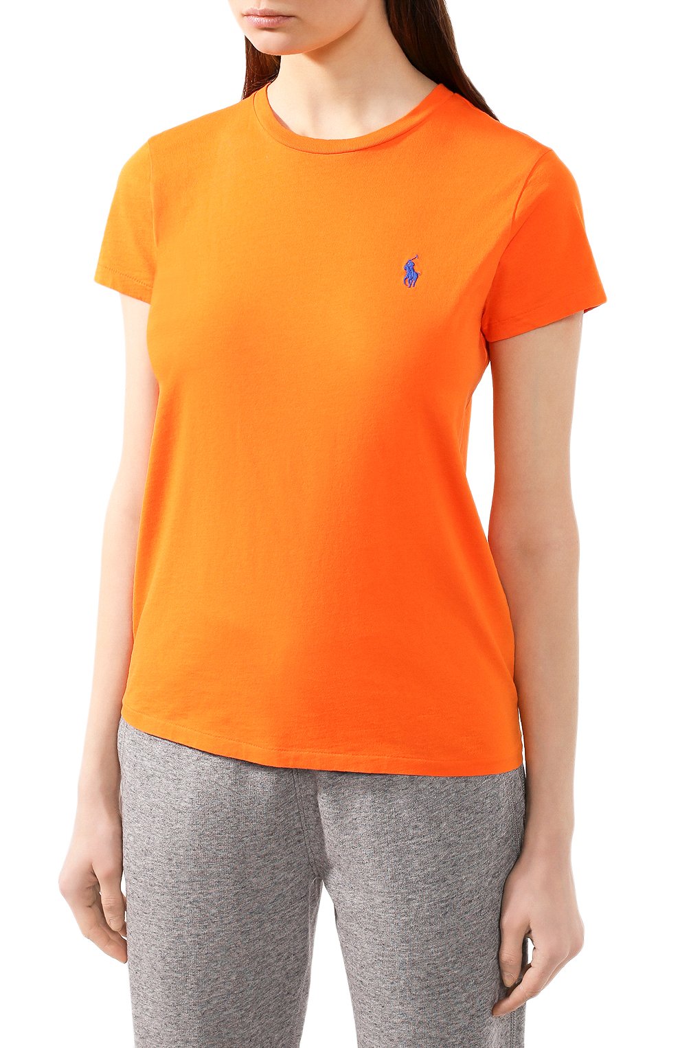 Хлопковая футболка POLO RALPH LAUREN оранжевого цвета по цене 8590 руб., арт. 211734144, фото 3 Хлопковая футболка POLO RALPH LAUREN, арт. 211734144, фото 3