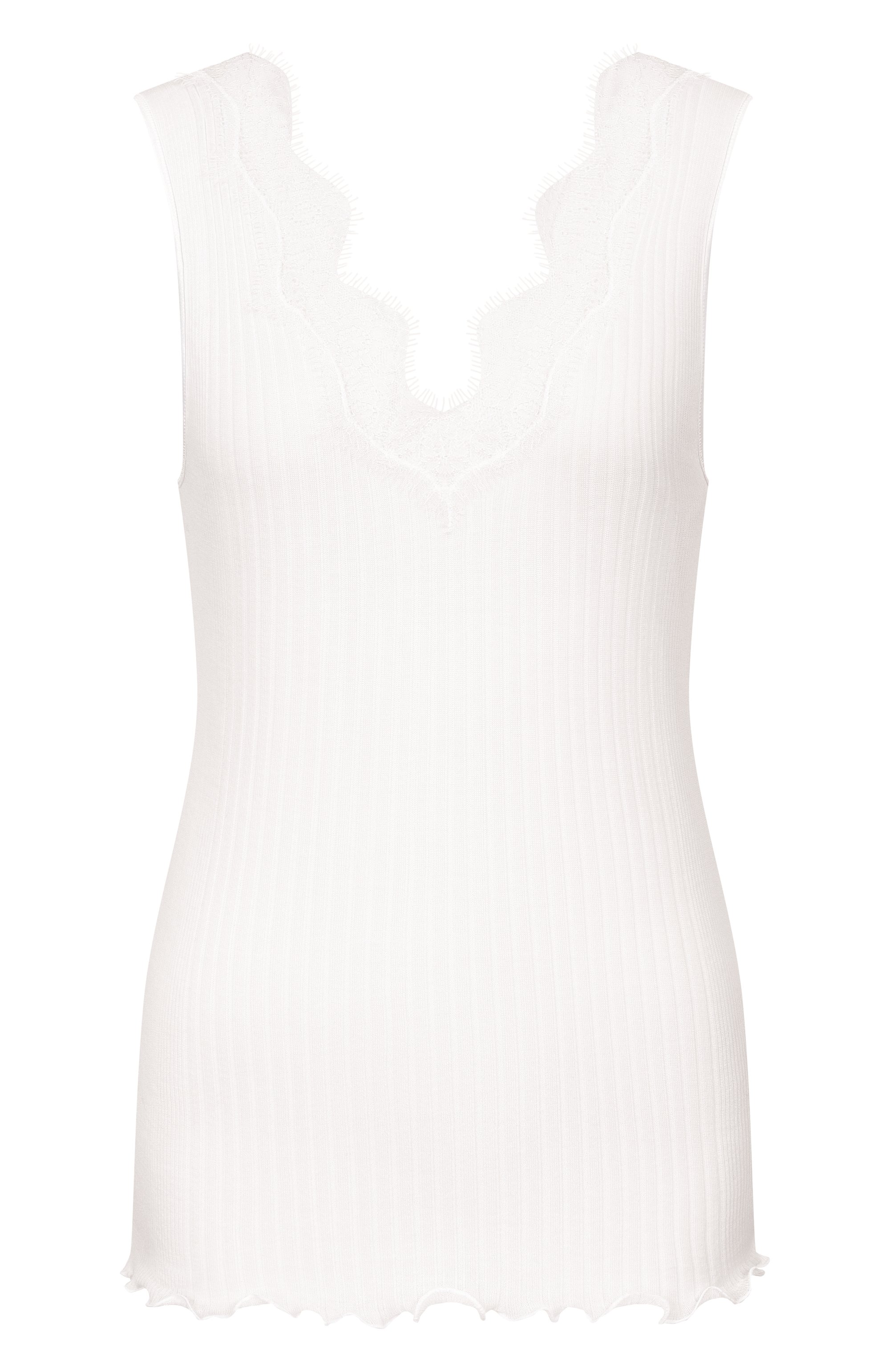 Хлопковый топ ZIMMERLI белого цвета по цене 23200 руб., арт. 207-2801, фото 1 Хлопковый топ ZIMMERLI, арт. 207-2801, фото 1