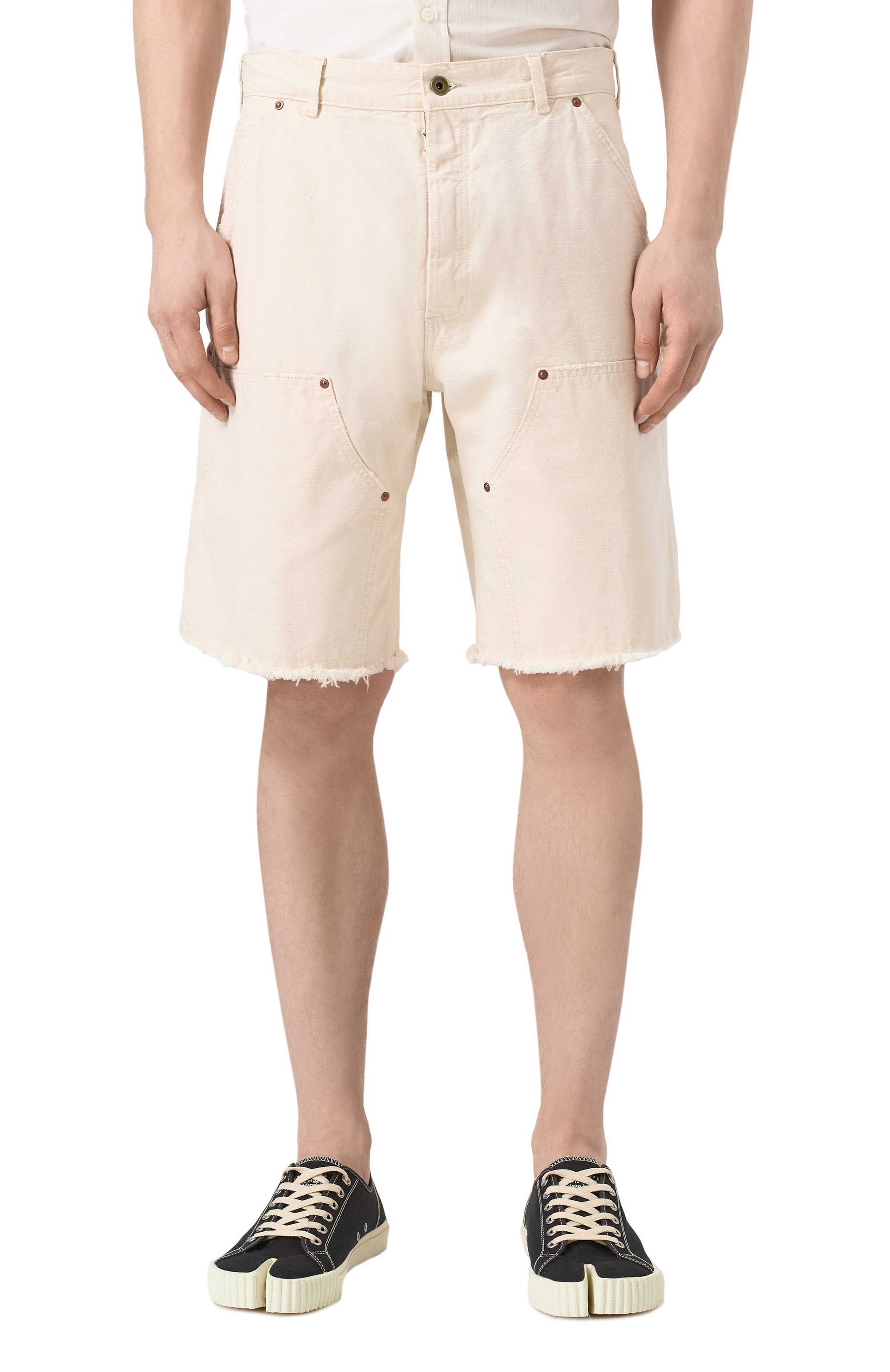 Хлопковые шорты MAISON MARGIELA кремового цвета по цене 95050 руб., арт. S50MU0082/M35261, фото 3 Хлопковые шорты MAISON MARGIELA, арт. S50MU0082/M35261, фото 3