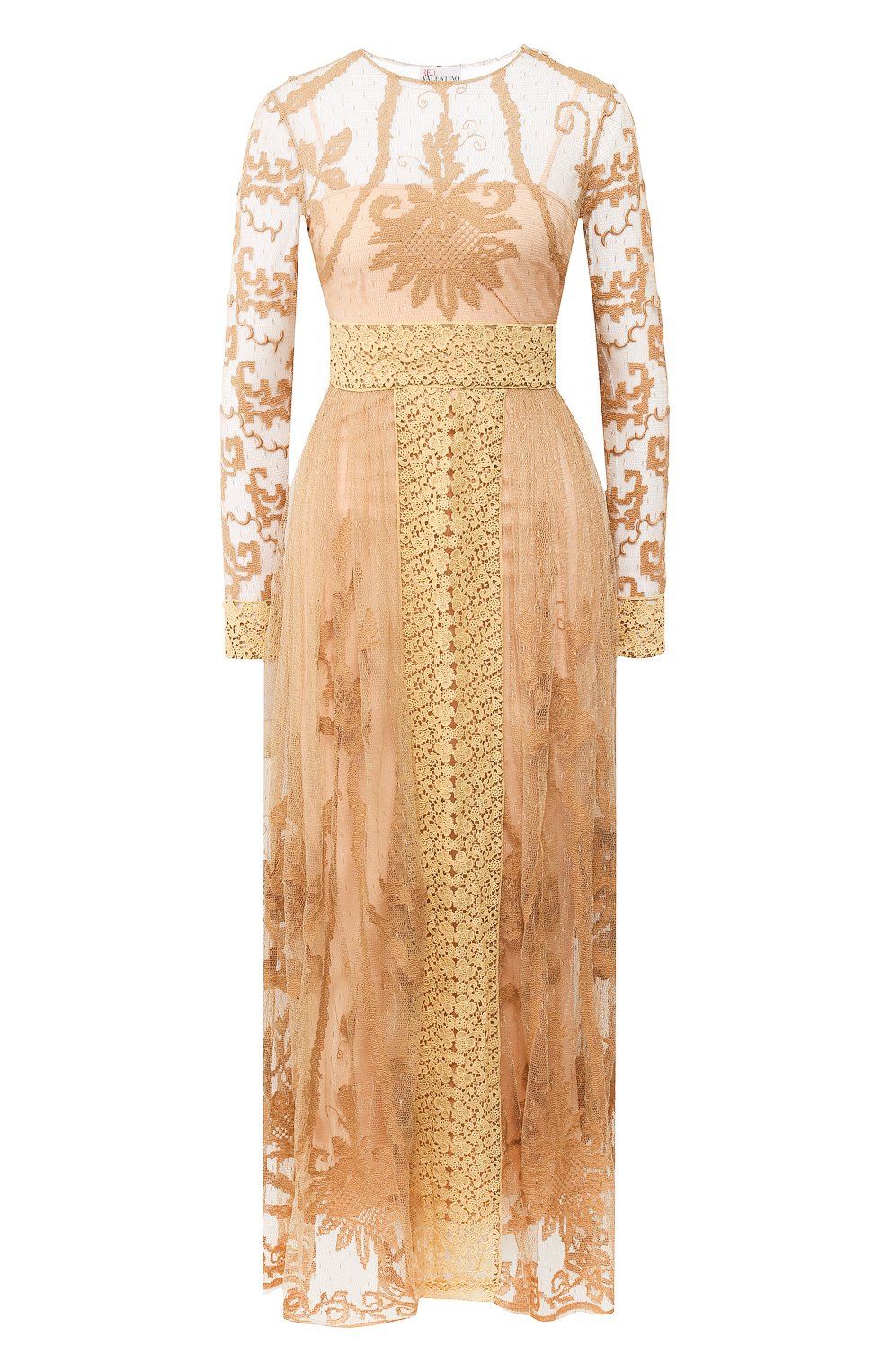 Платье REDVALENTINO бежевого цвета по цене 99850 руб., арт. TR0VA11X/52N, фото 1 Платье REDVALENTINO, арт. TR0VA11X/52N, фото 1