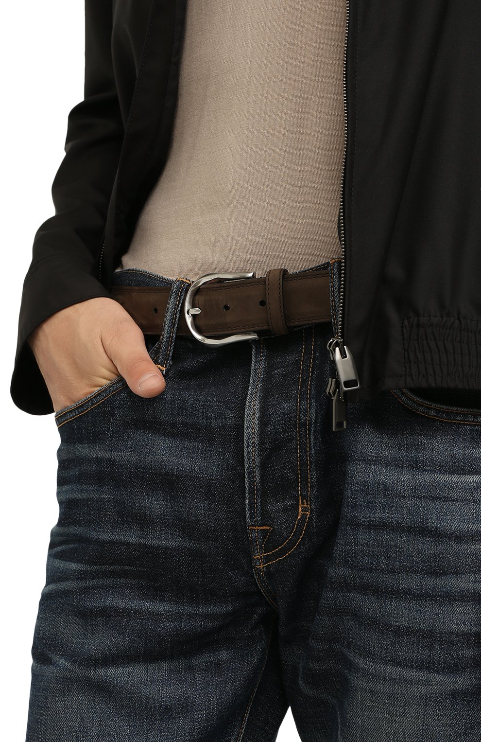 Замшевый ремень CORNELIANI, арт. 90V320-2820851/00, фото 2