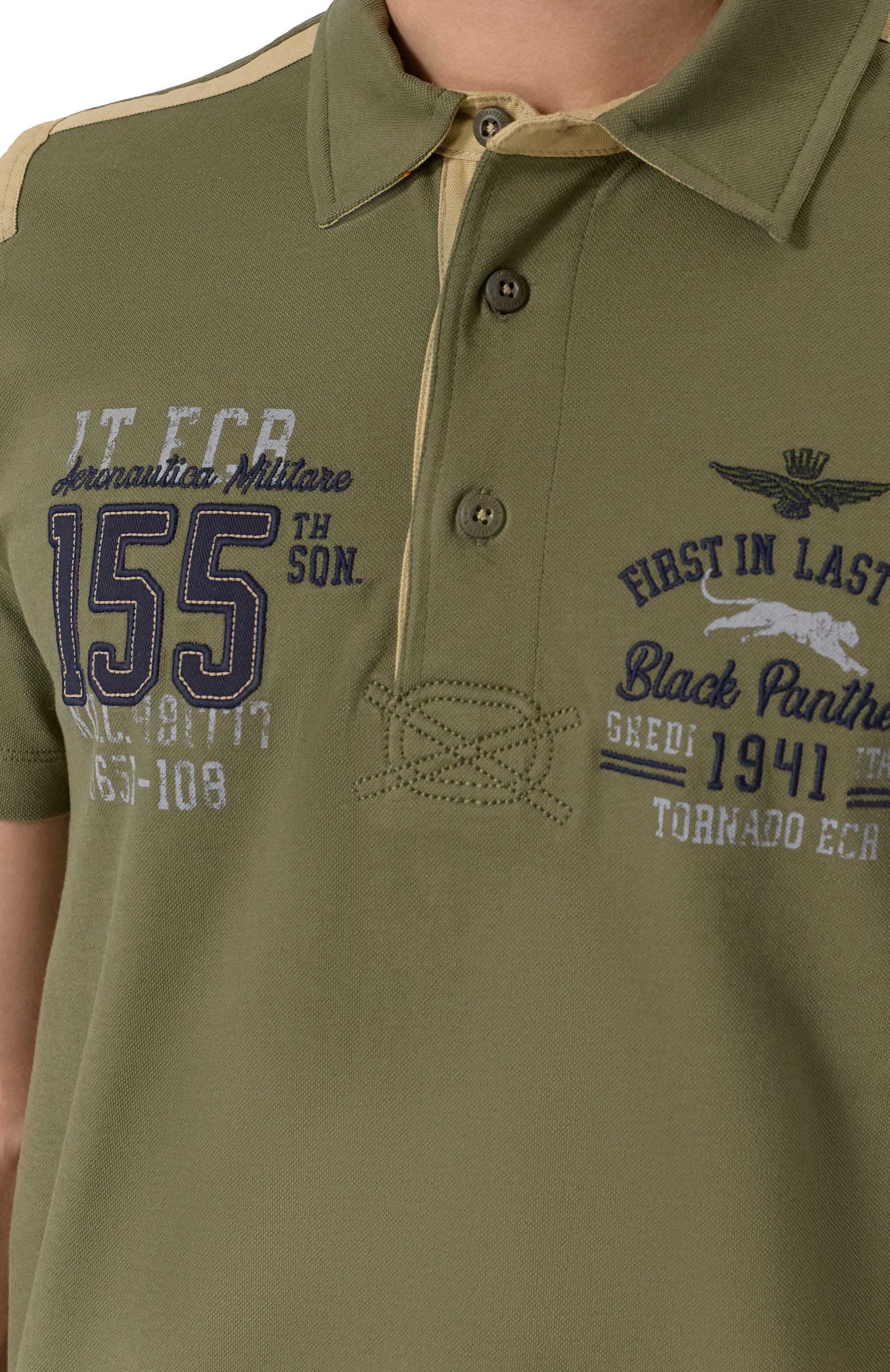 Хлопковое поло AERONAUTICA MILITARE, арт. 251P01860P173, фото 5
