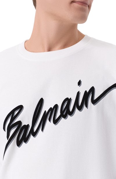 Хлопковая футболка BALMAIN, арт. GH1EG000/BC86, фото 5