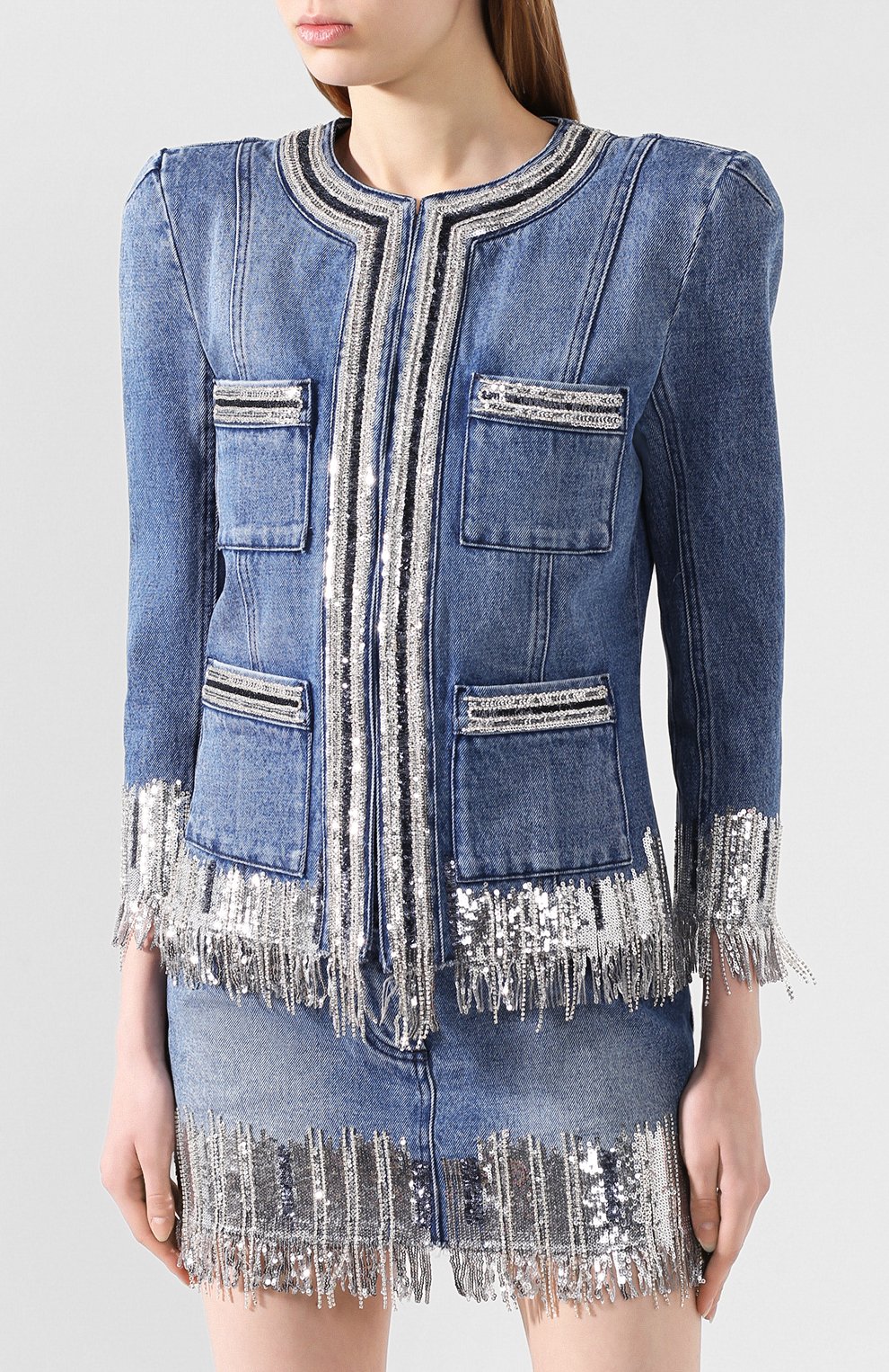 Джинсовый жакет BALMAIN, арт. TF17540/D010, фото 3