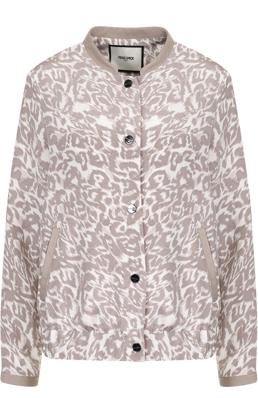 Шелковый жакет с воротником-стойкой и принтом MAX AND MOI, арт. E18PLAZZAPRINT, фото 1