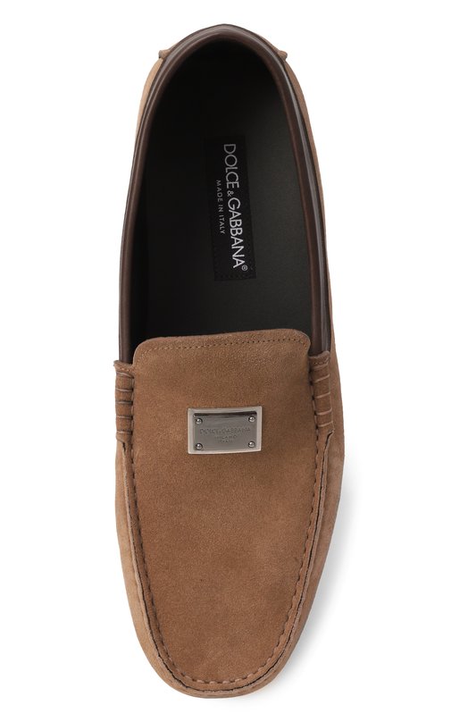 Замшевые мокасины DG Driver Dolce & Gabbana A50735/A0100 Бежевый  A50735/A0100 Фото 5