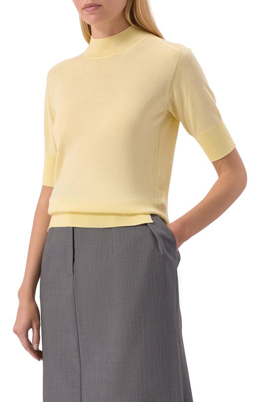 Пуловер из кашемира и шерсти Jil Sander J01GP0004-J14501 Жёлтый  J01GP0004-J14501 Фото 3