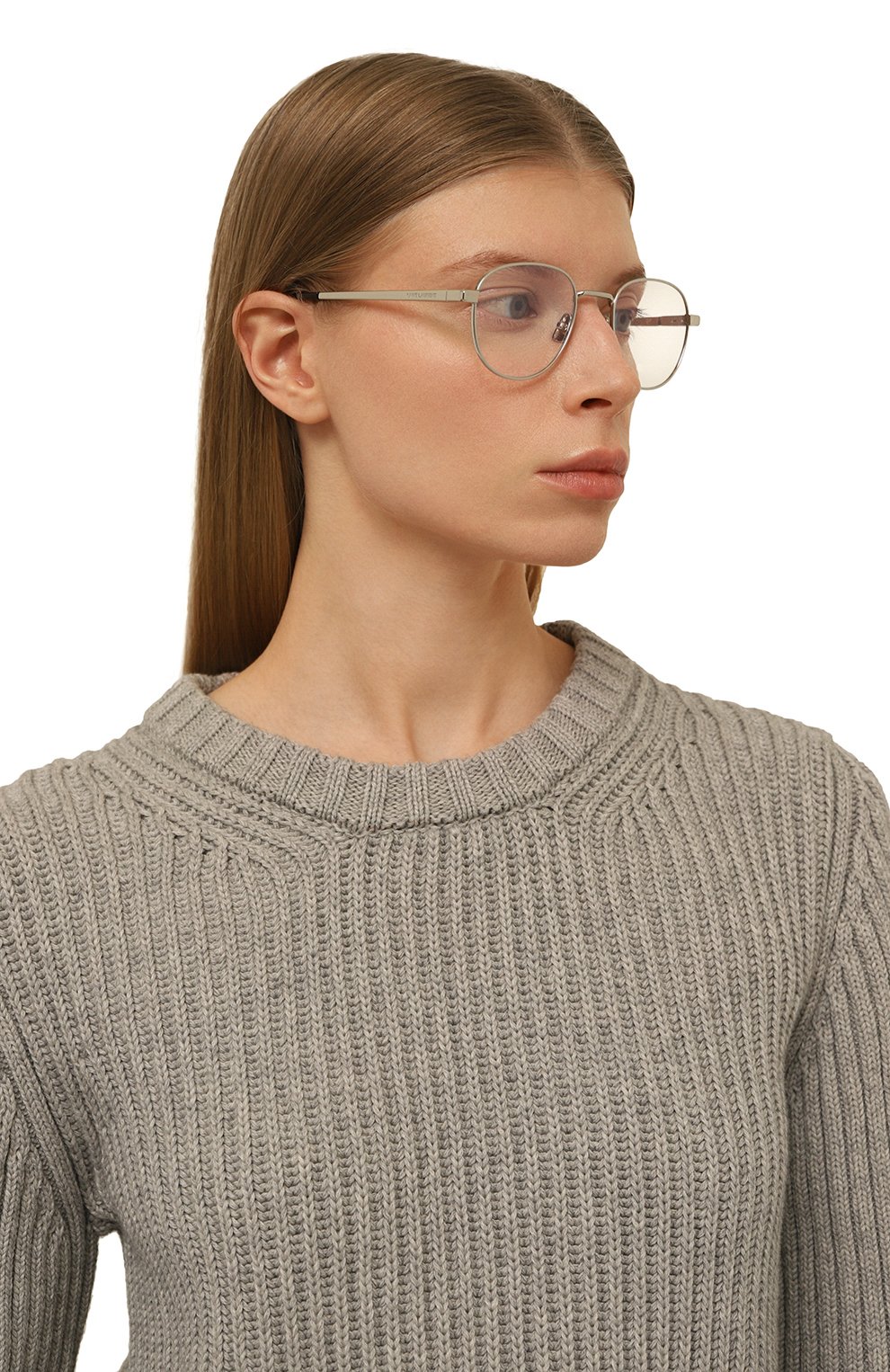 Оправа SAINT LAURENT серебряного цвета по цене 37950 руб., арт. SL 555 0PT 002, фото 2 Оправа SAINT LAURENT, арт. SL 555 0PT 002, фото 2