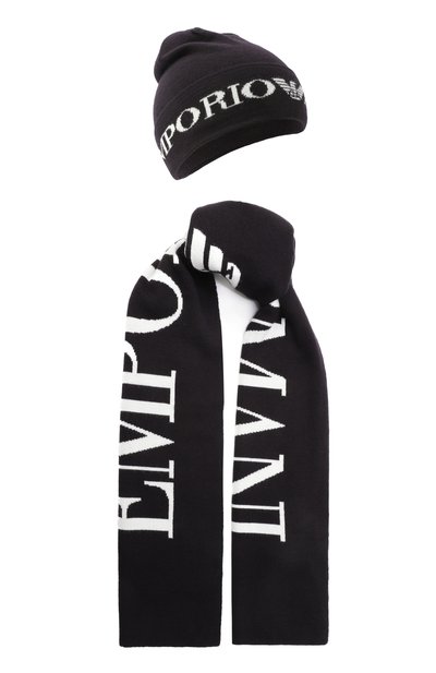 Комплект из шапки и шарфа EMPORIO ARMANI, арт. 407524/3F932