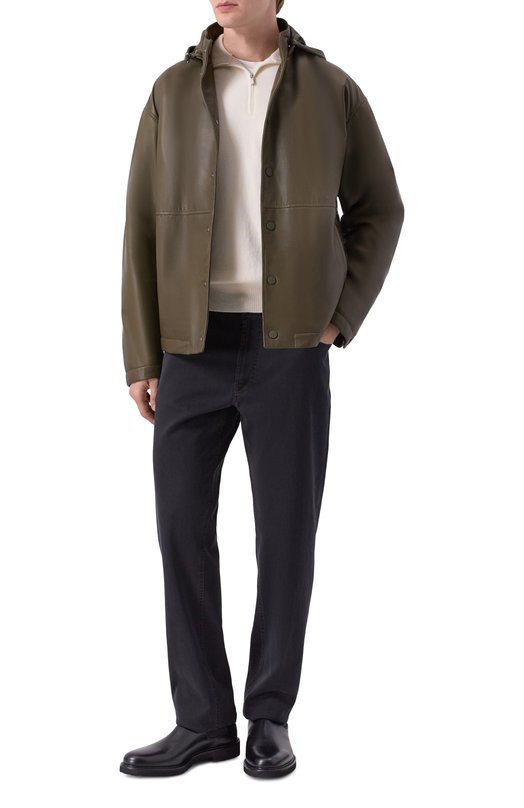 Кожаная куртка MVST M25.1PM.B004/CREAM NAPPA Хаки  M25.1PM.B004/CREAM NAPPA Фото 2