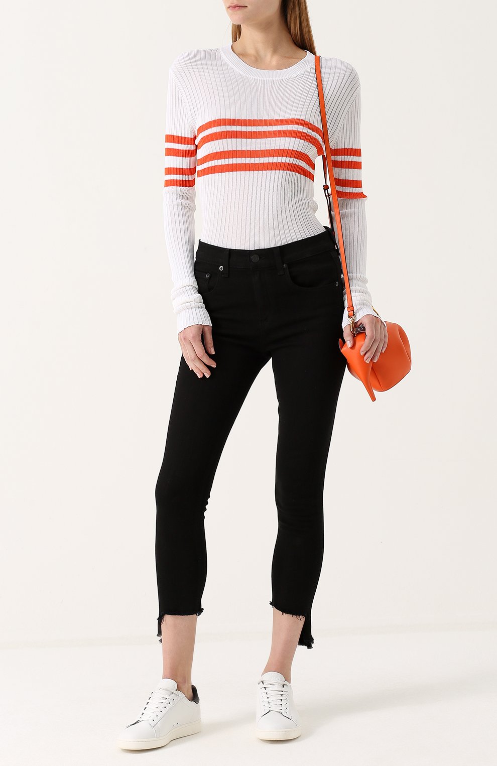 Укороченные однотонные джинсы-скинни RAG AND BONE, арт. W1566K502BLH, фото 2