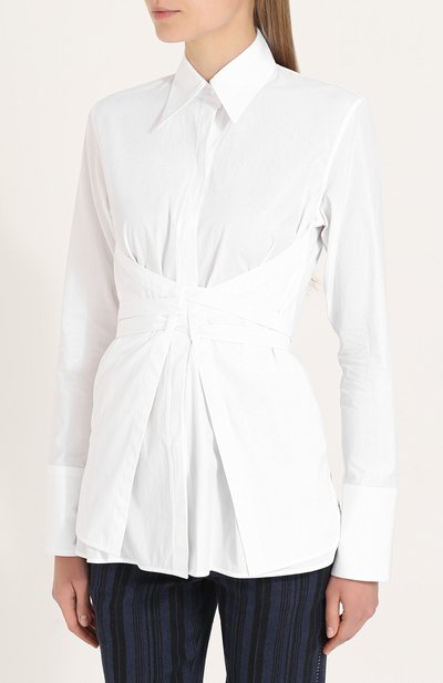 Приталенная хлопковая блуза HELMUT LANG, арт. H07HW516, фото 3