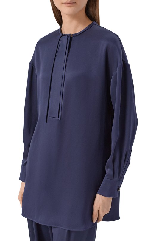 Шелковая блузка Giorgio Armani GW002564/TE10101 Синий  GW002564/TE10101 Фото 3