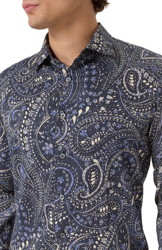 Хлопковая рубашка Van Laack VL-RETIN-SF25/172098/3XL-6XL Синий  VL-RETIN-SF25/172098/3XL-6XL Фото 5