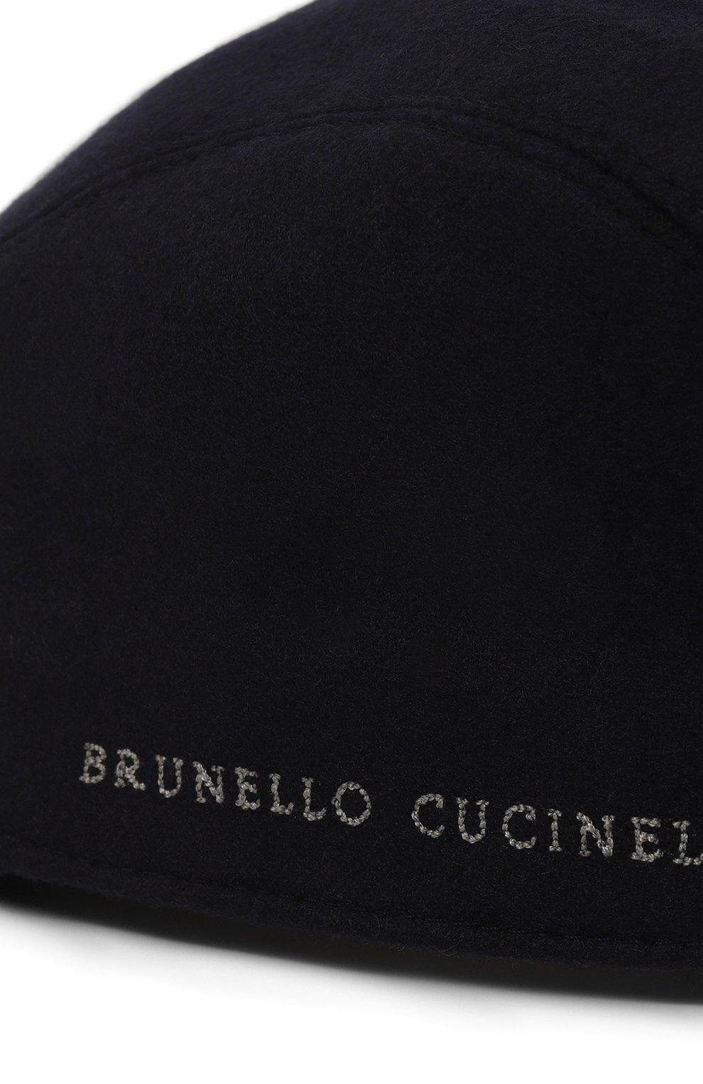 Шерстяная кепка BRUNELLO CUCINELLI темно-синего цвета по цене 63350 руб., арт. M038P9961, фото 3 Шерстяная кепка BRUNELLO CUCINELLI, арт. M038P9961, фото 3