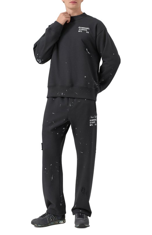 Хлопковые брюки DOMREBEL M STAFF SWEATPANTS Серый  M STAFF SWEATPANTS Фото 2