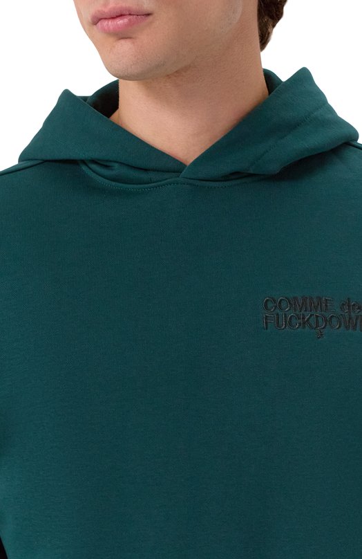 Хлопковое худи Comme des Fuckdown CFABM01725 Зелёный  CFABM01725 Фото 5