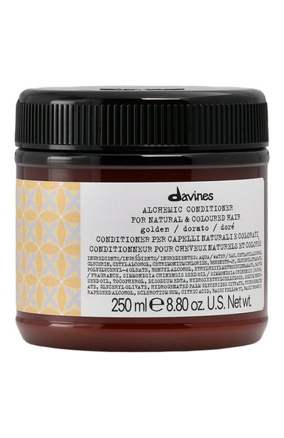 Женский кондиционер для натуральных и окрашенных волос alchemic, золотой (250ml) DAVINES, арт. 67219