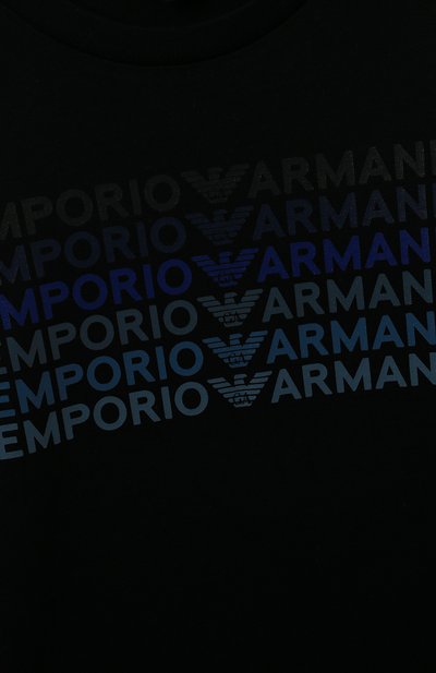 Хлопковый лонгслив EMPORIO ARMANI темно-синего цвета по цене 8995 руб., арт. 6L4TJ6/4J5WZ, фото 3 Хлопковый лонгслив EMPORIO ARMANI, арт. 6L4TJ6/4J5WZ, фото 3
