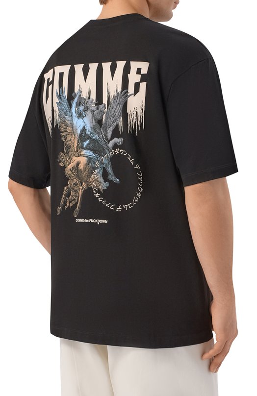 Хлопковая футболка Comme des Fuckdown CFABM01938 Чёрный  CFABM01938 Фото 4