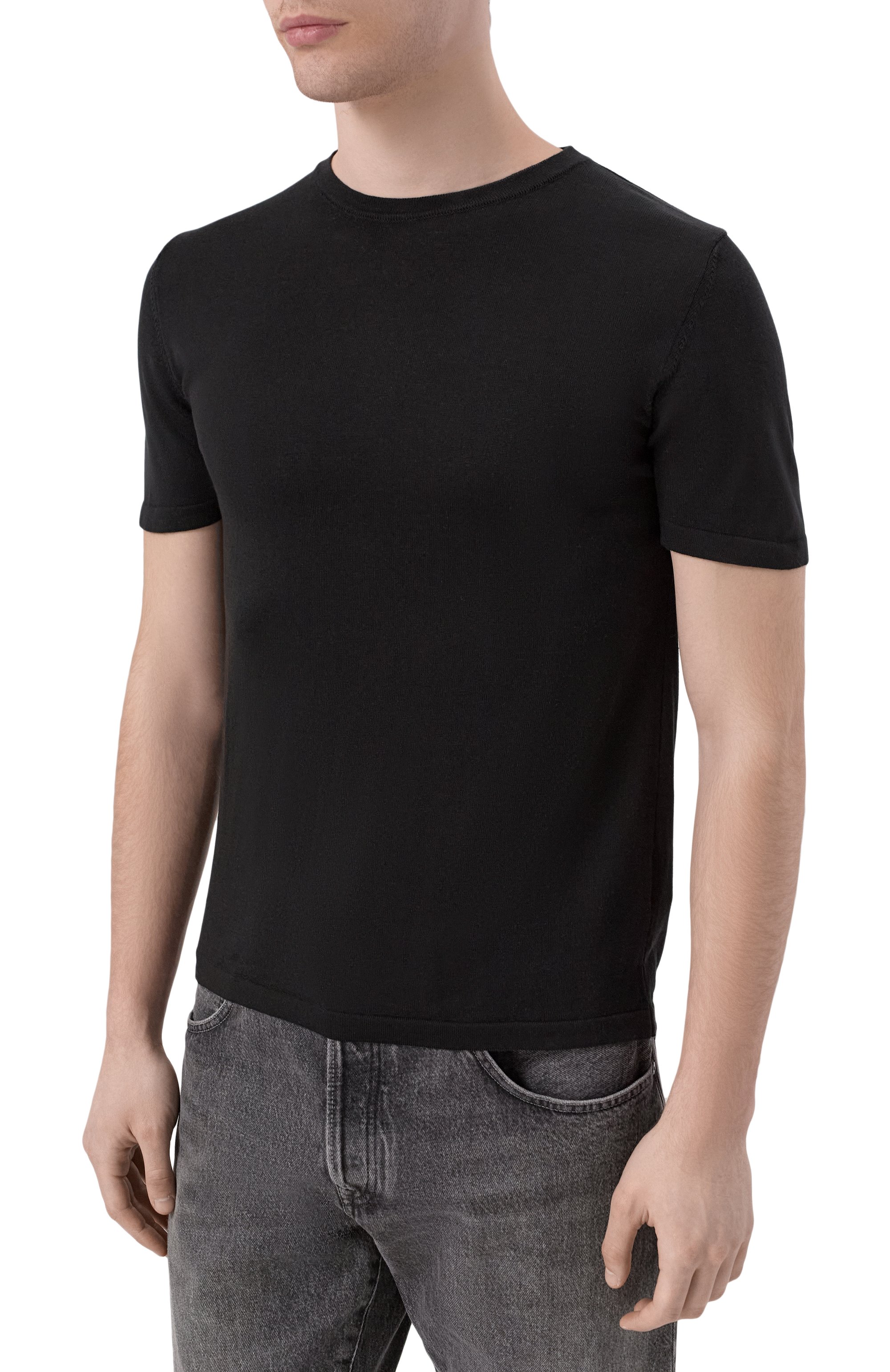 Шелковый джемпер DANIELE FIESOLI черного цвета по цене 24950 руб., арт. SE1102, фото 3 Шелковый джемпер DANIELE FIESOLI, арт. SE1102, фото 3