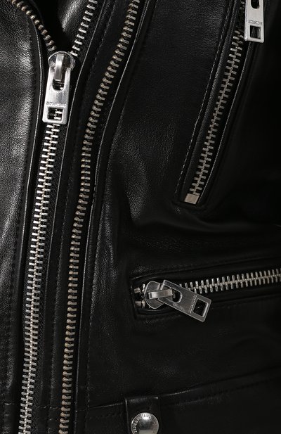 Кожаная куртка ZADIG AND VOLTAIRE черного цвета по цене 51750 руб., арт. SHCS1403F, фото 5 Кожаная куртка ZADIG AND VOLTAIRE, арт. SHCS1403F, фото 5
