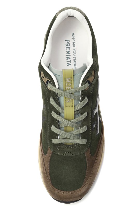 Комбинированные кроссовки Moerun Premiata M0ERUN/VAR 7777 Хаки  M0ERUN/VAR 7777 Фото 6