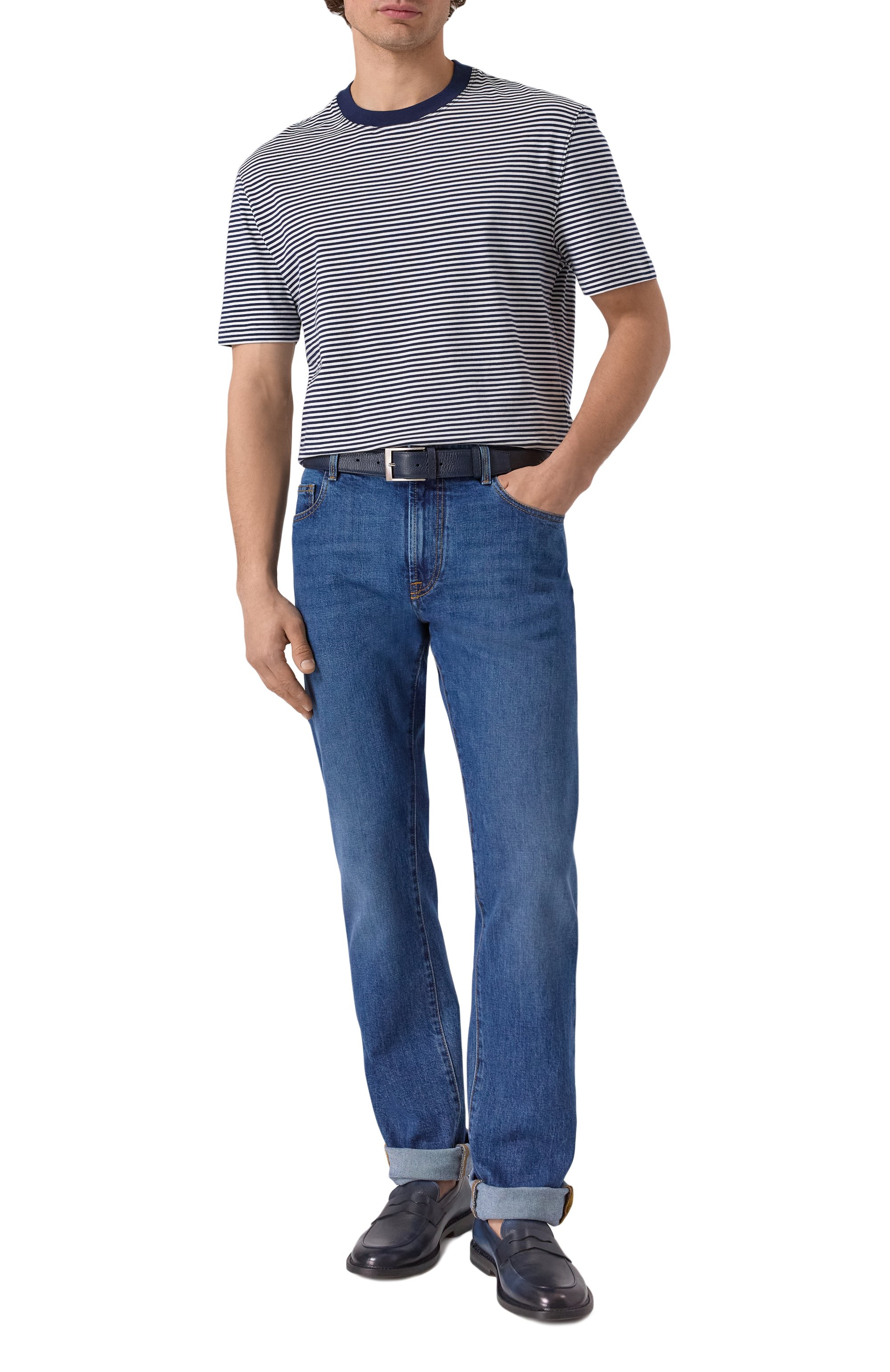 Хлопковая футболка BRUNELLO CUCINELLI, арт. MR8211359P, фото 2