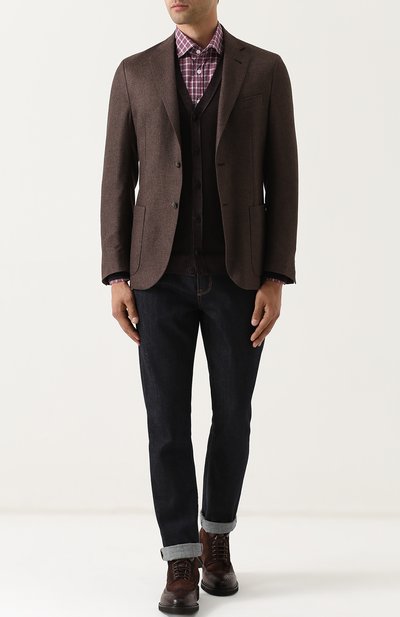 Шерстяной кардиган на пуговицах с v-образным вырезом DANIELE FIESOLI, арт. DF 0006/, фото 2