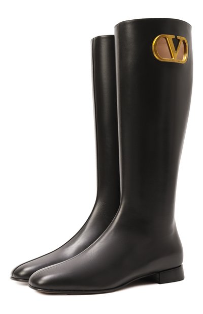 Кожаные сапоги vlogo signature VALENTINO, арт. 7W2S0LI5/DDT, фото 1