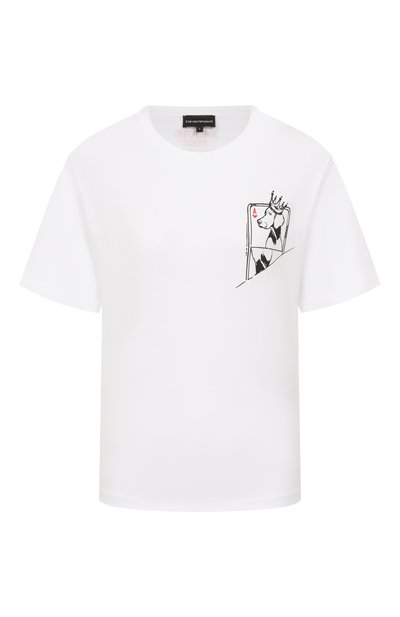 Женская хлопковая футболка EMPORIO ARMANI, арт. EW002841/AF12597
