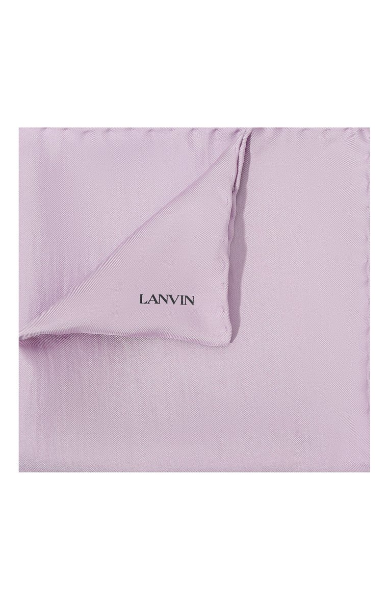 Мужской шелковый платок LANVIN фиолетового цвета, арт. HANDKERCHIEFS/5738 | Фото 1 (�Материал: Текстиль, Шелк; Материал сплава: Проставлено; Нос: Не проставлено)