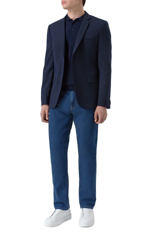 Кожаные кеды Blu Barrett F0LEY-14103.1/GRANA Белый  F0LEY-14103.1/GRANA Фото 2