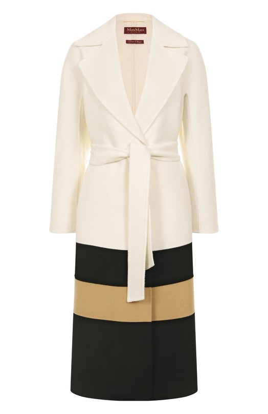 Шерстяное пальто Max Mara Studio ARENA Кремовый ARENA