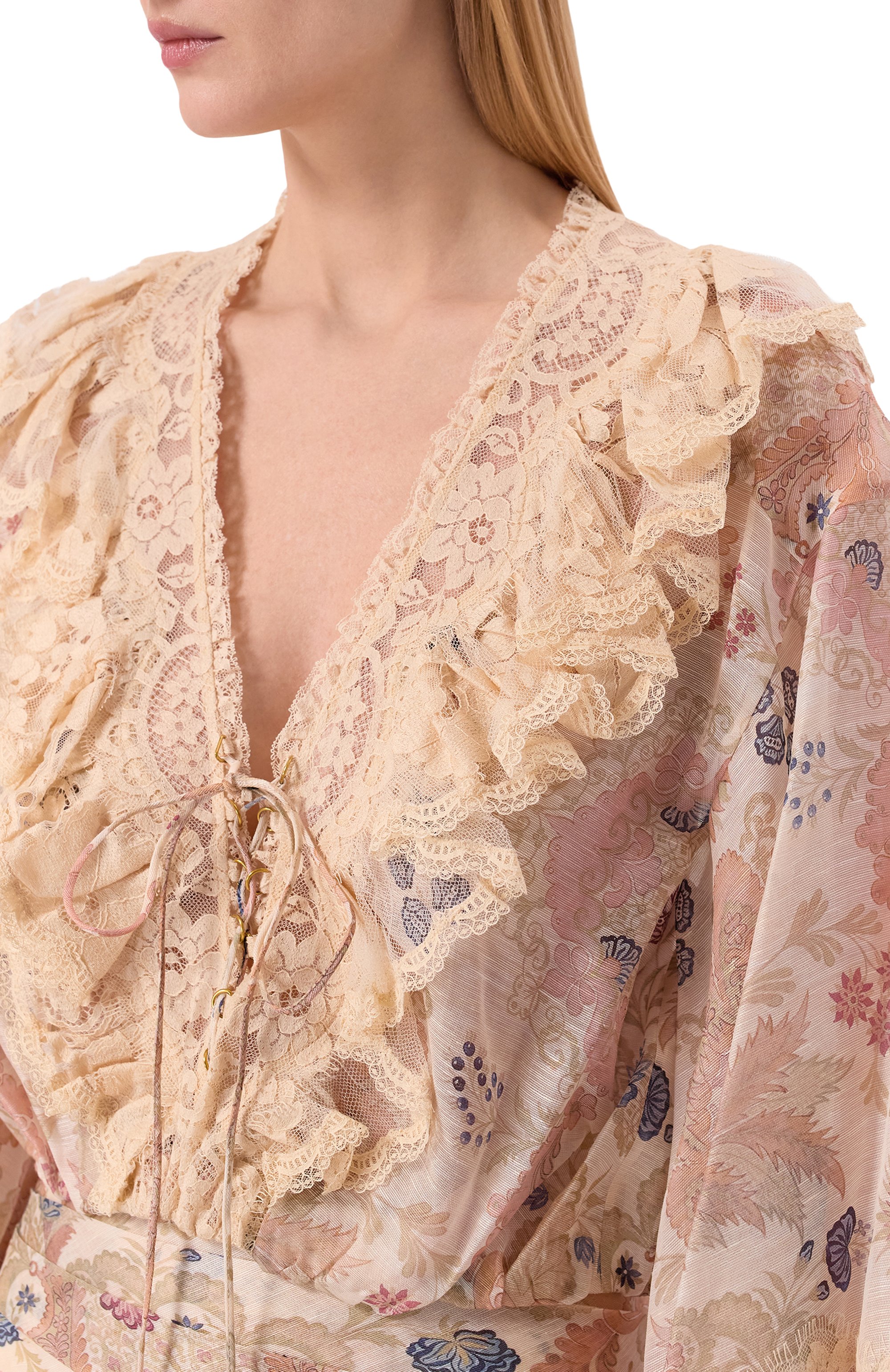 Блузка изо льна и шелка ZIMMERMANN, арт. 7117TC261, фото 5