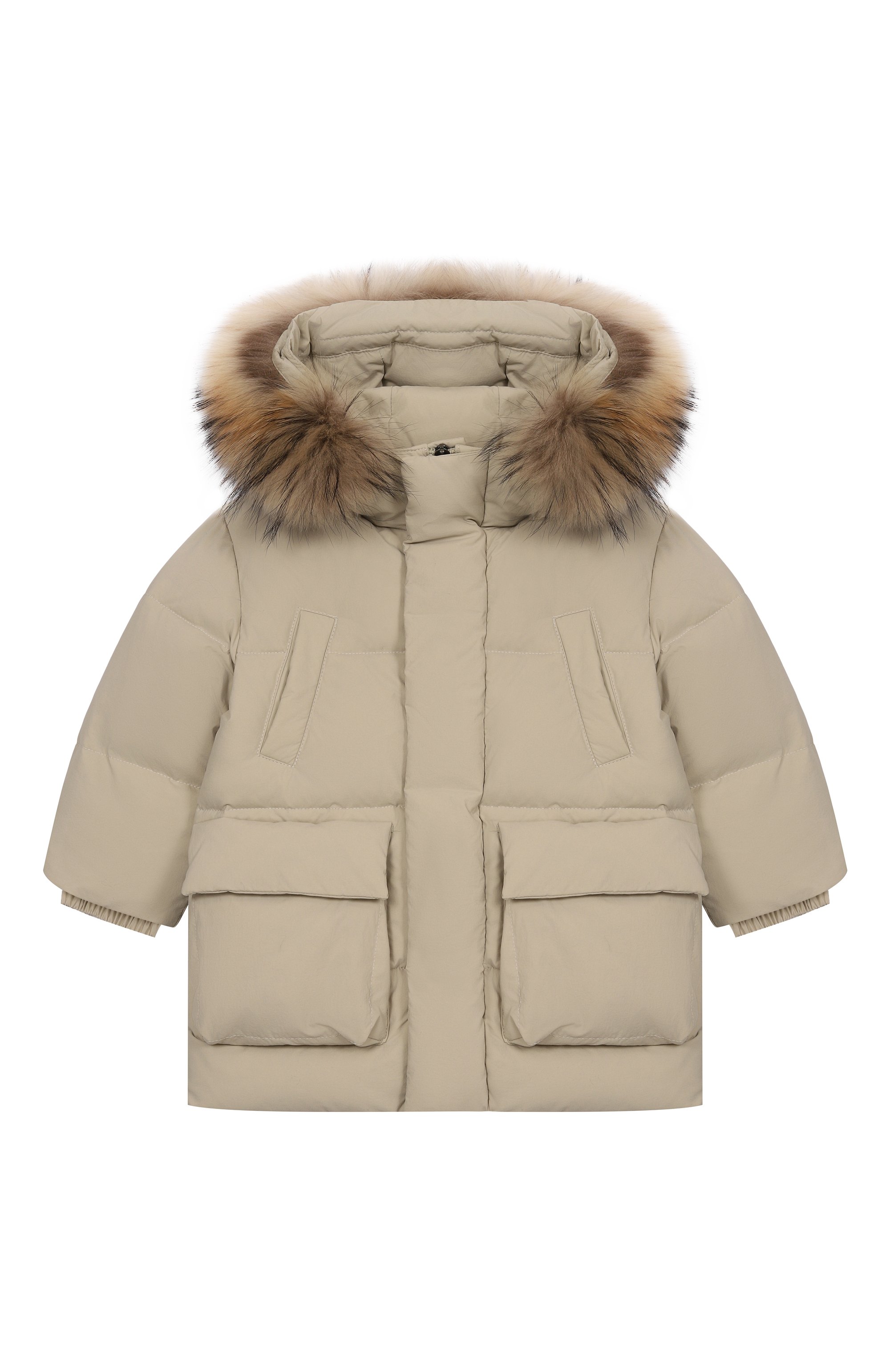 Пуховая парка с отделкой из енота IL GUFO, арт. A25GGP0001N0108/2-4, фото 1