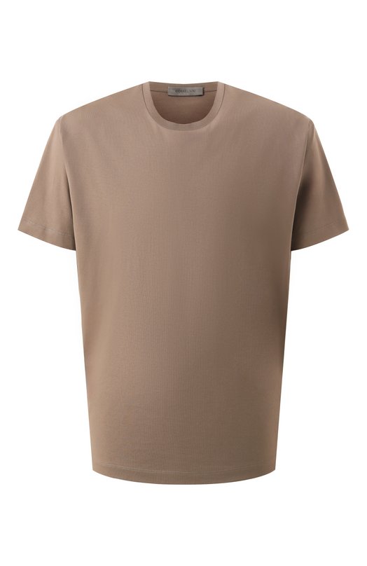 Хлопковая футболка Corneliani 25G575-2525005 Бежевый 25G575-2525005