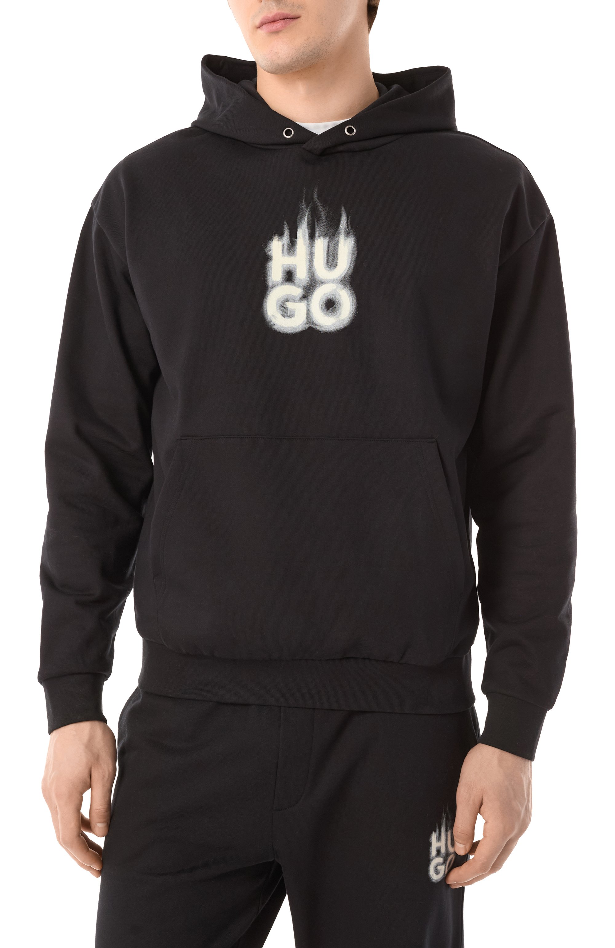 Хлопковое худи HUGO, арт. 50530428, фото 3