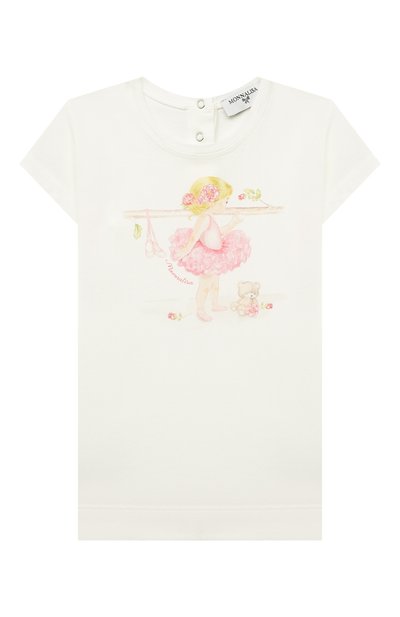 Хлопковая футболка MONNALISA, арт. 397602SB, фото 1