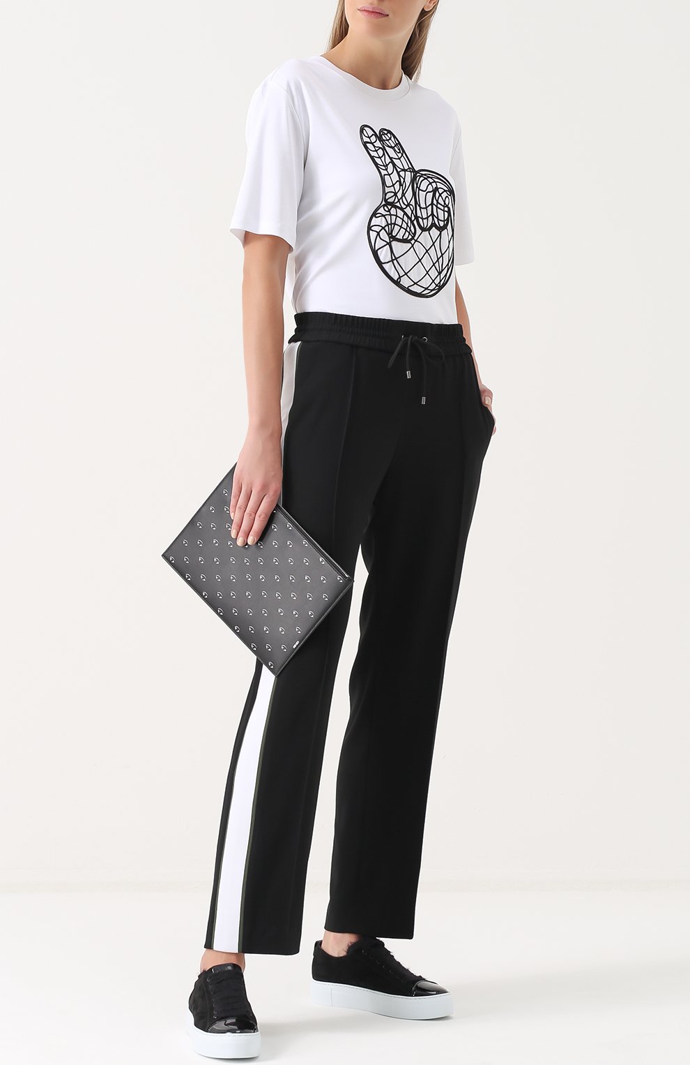 Брюки прямого кроя с лампасами KENZO, арт. F762PA1315AC, фото 2