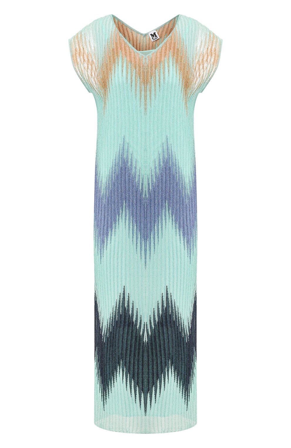 Платье-миди M MISSONI бирюзового цвета по цене 59400 руб., арт. 2DG00127/2K001A, фото 1 Платье-миди M MISSONI, арт. 2DG00127/2K001A, фото 1