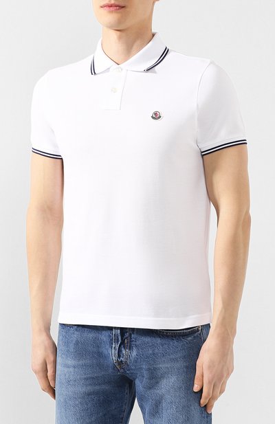 Хлопковое поло MONCLER, арт. F1-091-8A706-00-84556, фото 3