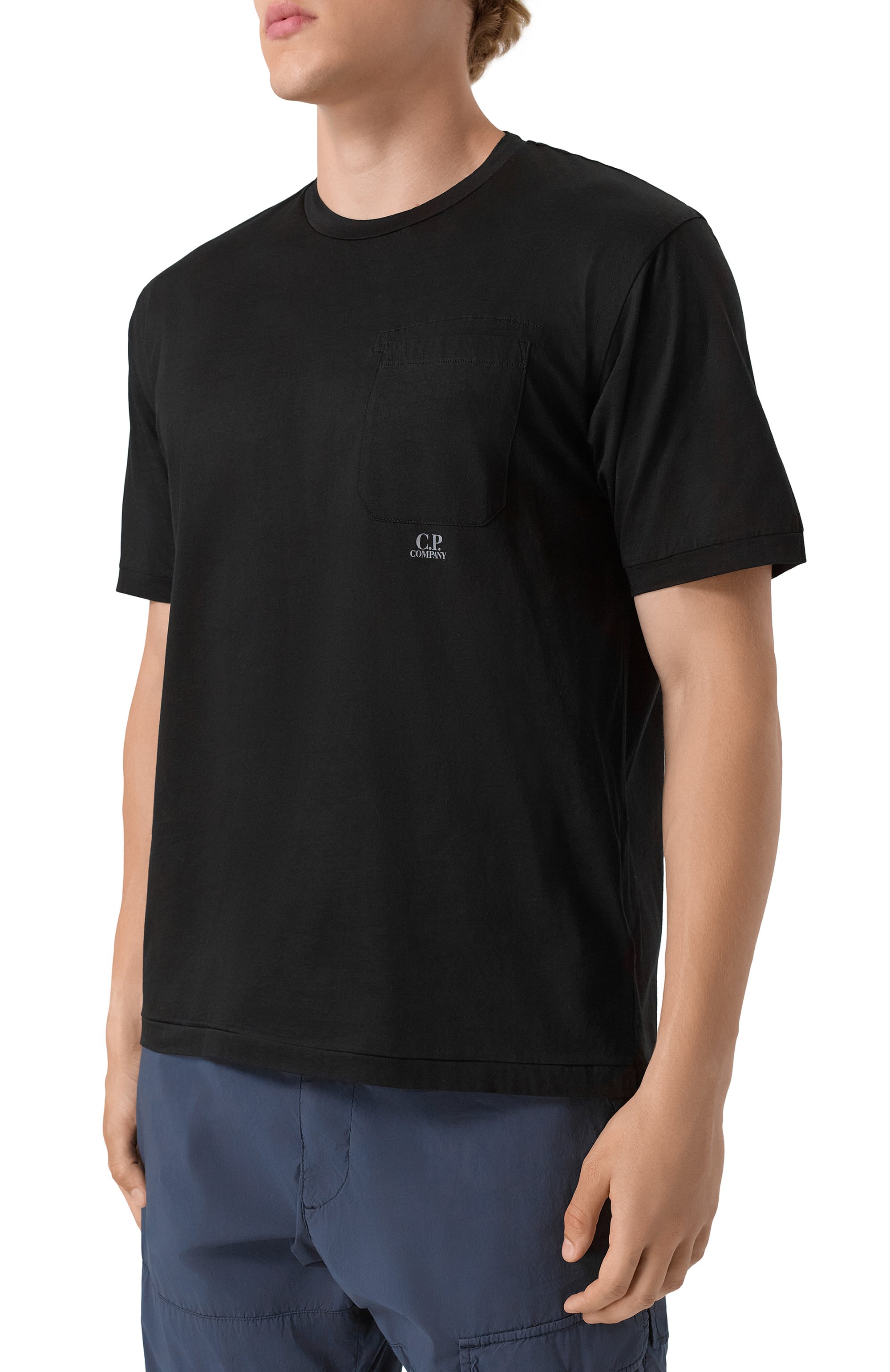 Хлопковая футболка C.P. COMPANY черного цвета по цене 19950 руб., арт. 18CMTS257A110302W, фото 3 Хлопковая футболка C.P. COMPANY, арт. 18CMTS257A110302W, фото 3