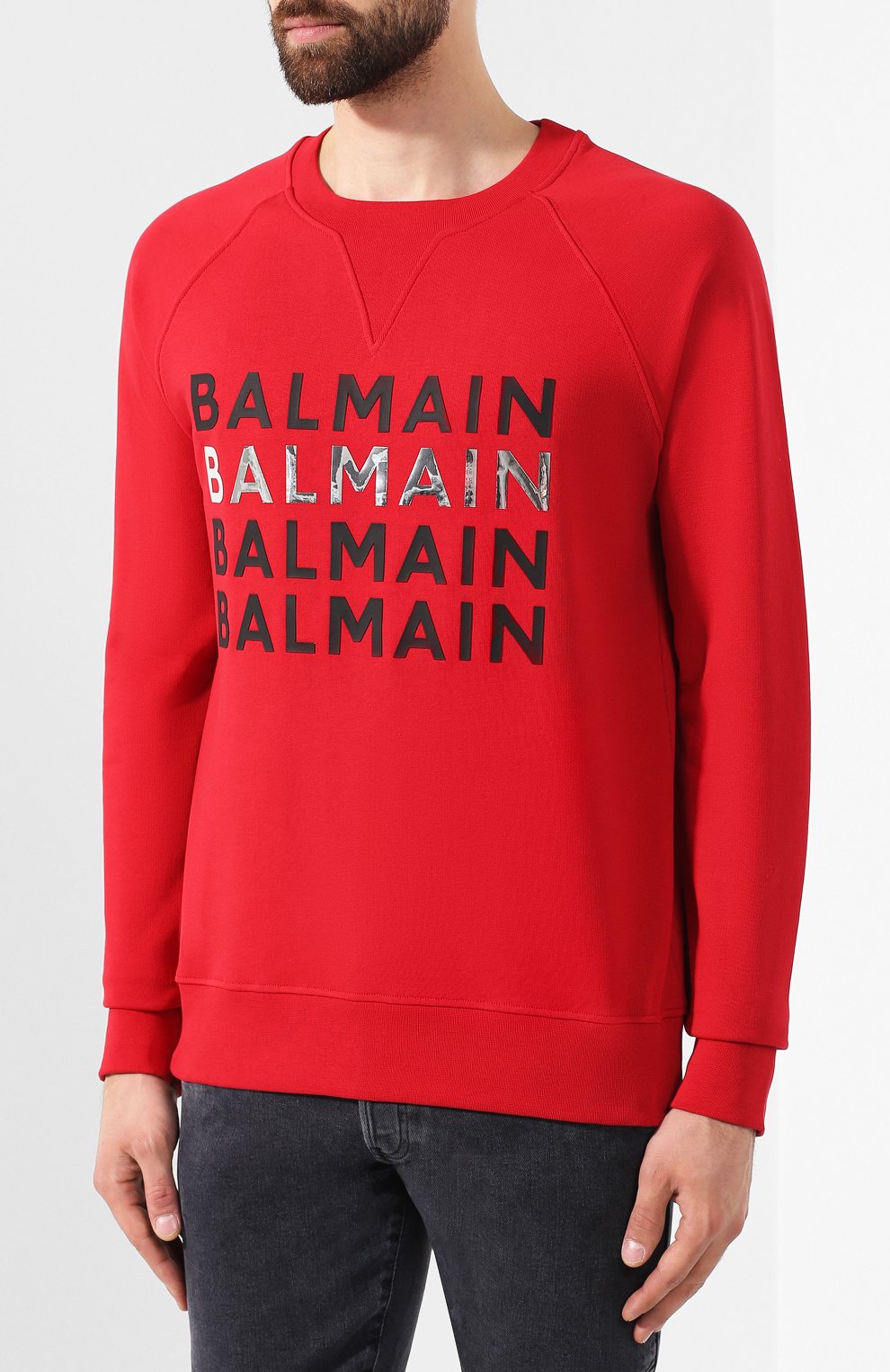 Хлопковый свитшот BALMAIN, арт. SH13279/Z331, фото 3