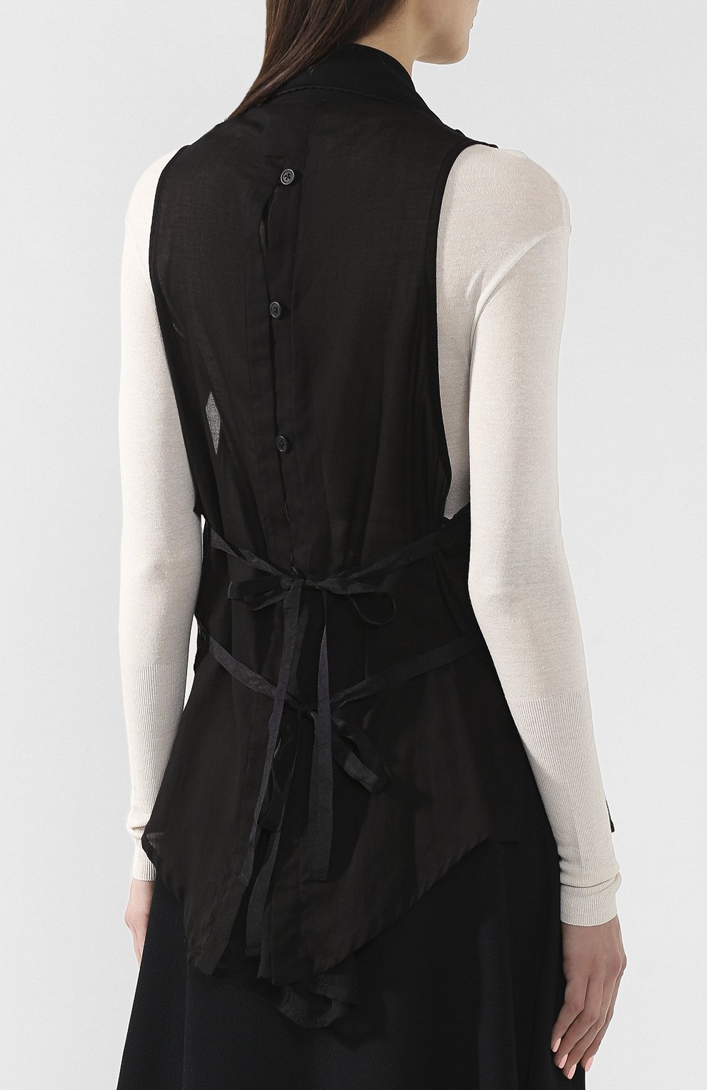 Хлопковый жилет ANN DEMEULEMEESTER, арт. 1901-1154-P-172-099, фото 4
