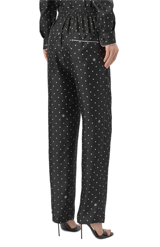 Атласные брюки Elie Saab P0181PR26/TL002 Чёрный  P0181PR26/TL002 Фото 4